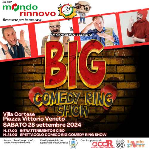 evento-comici-villa cortese-mondorinnovo-25 anni-settembre-2024